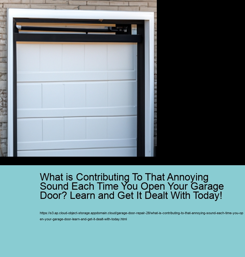 What is Contributing To That Annoying Sound Each Time You Open Your Garage Door? Learn and Get It Dealt With Today!
