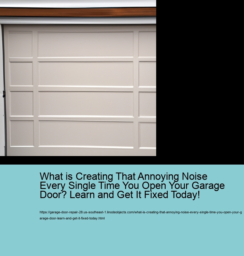 What is Creating That Annoying Noise Every Single Time You Open Your Garage Door? Learn and Get It Fixed Today!