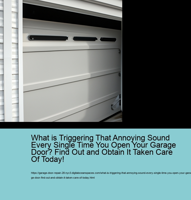 What is Triggering That Annoying Sound Every Single Time You Open Your Garage Door? Find Out and Obtain It Taken Care Of Today!
